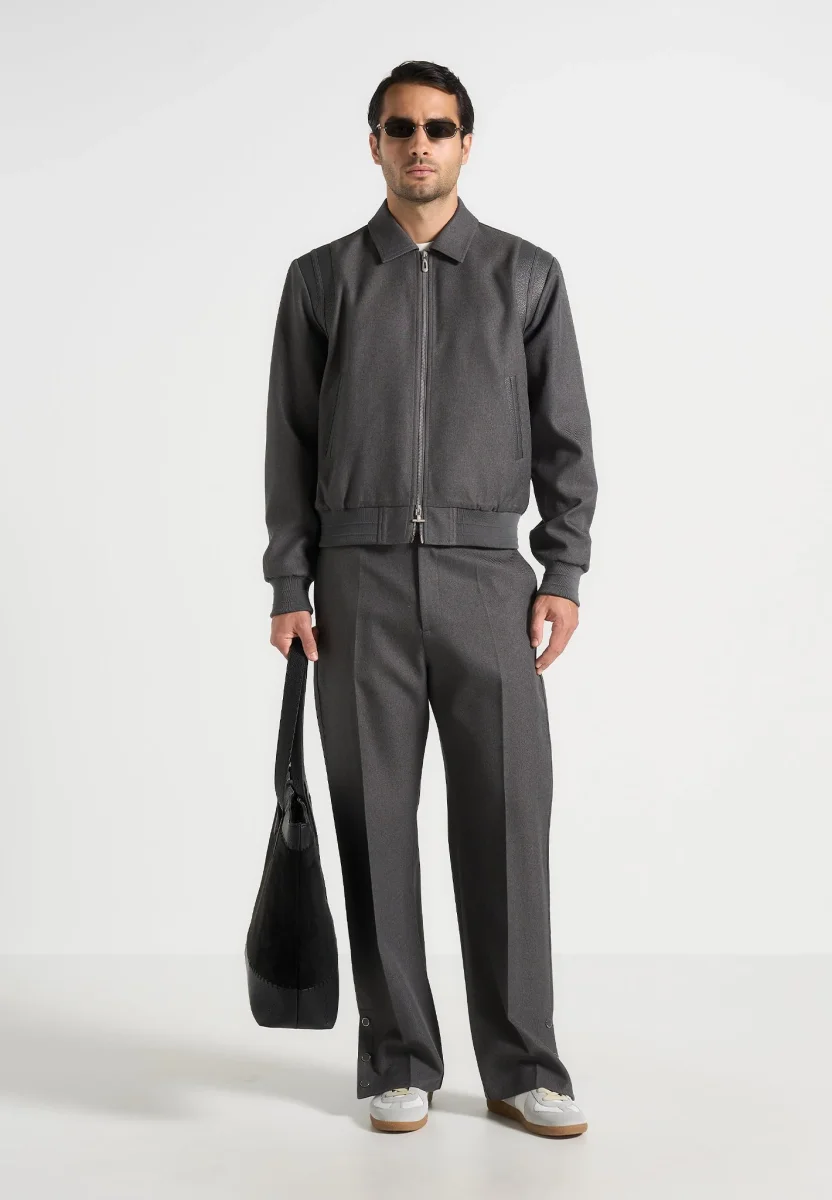 Denis - Tailored Varsity Jacket - Grey - Image 3