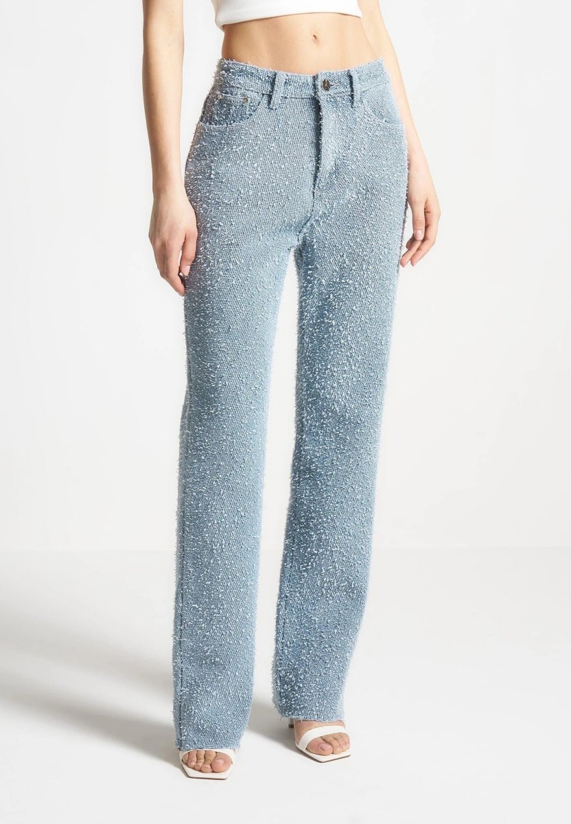 Sara - Boucle Straight Leg Jeans - Light Blue - Image 2