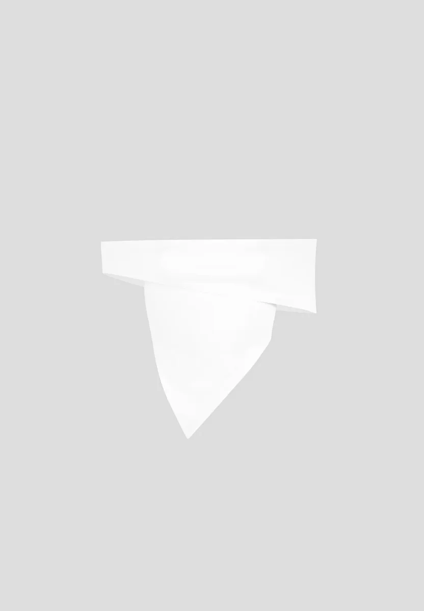 Angled Hem Bardot Top - Off White - Image 6