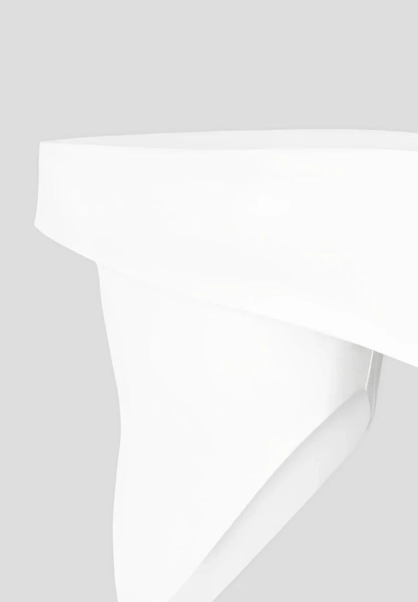 Angled Hem Bardot Top - Off White - Image 8