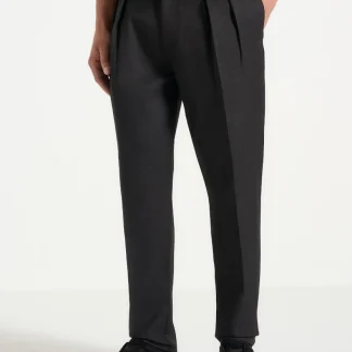 Hubert - Slim Fit Tailored Trousers - Black