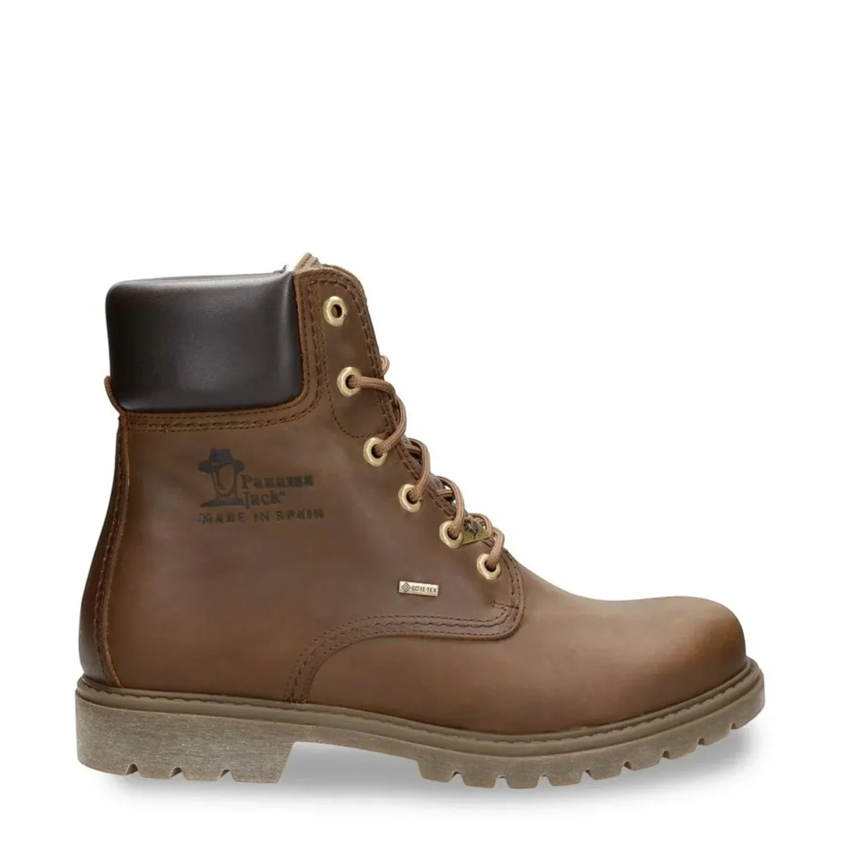 03 GTX C1 - Botas de cano curto masculinas em couro impermeável marrom-escuro - Image 2