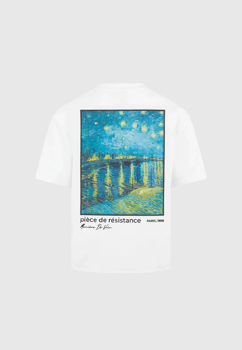 Piece De Resistance - Van Gogh Cotton T-Shirt - White - Image 8