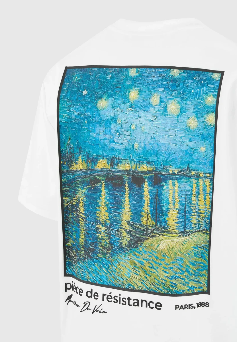 Piece De Resistance - Van Gogh Cotton T-Shirt - White - Image 9