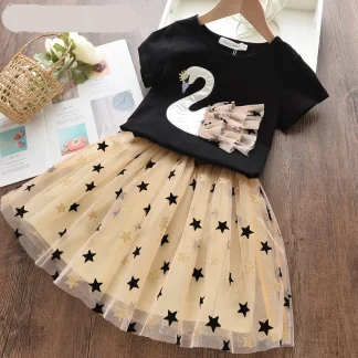 Conjunto Cisne Preto Dourado – Frete Grátis