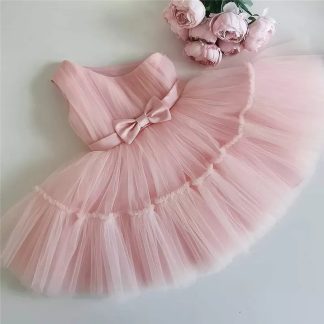 Vestido Bebê Tutu Elegante de um ombro