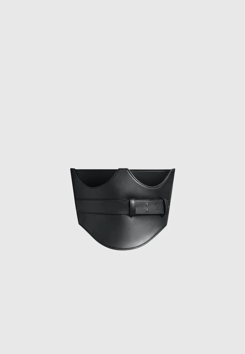 Leather Corset Belt - Black - Image 3