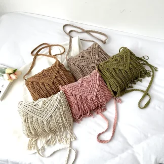 Bolsa Quadrada de Crochê Garapuá