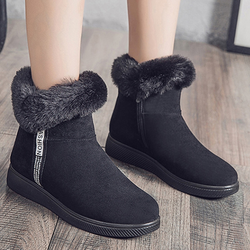 Bota Feminina Boot Casual Inverno Forrada Preta - Image 3
