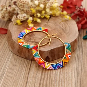 Brinco Argola Miçangas África