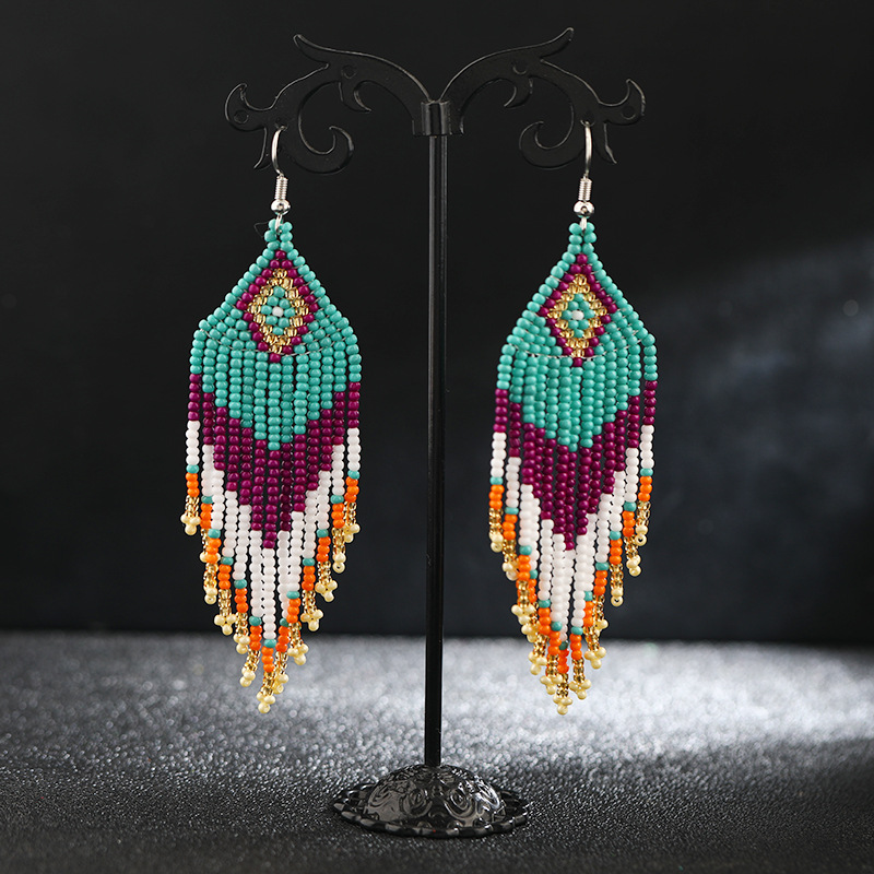 Brinco Boho Miçanga Losango - Image 3