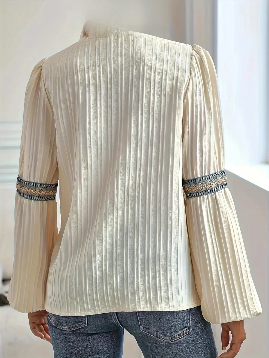 Camisa Social Boêmia Detalhes Tribais - Image 4