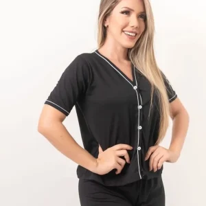 Pijama Feminino Americano Pós cirúrgico e Amamentação
