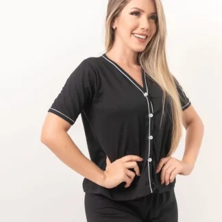 Pijama Feminino Americano Pós cirúrgico e Amamentação