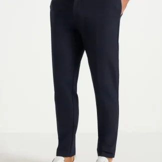 Aiden - Slim Fit Stretch Pants - Navy