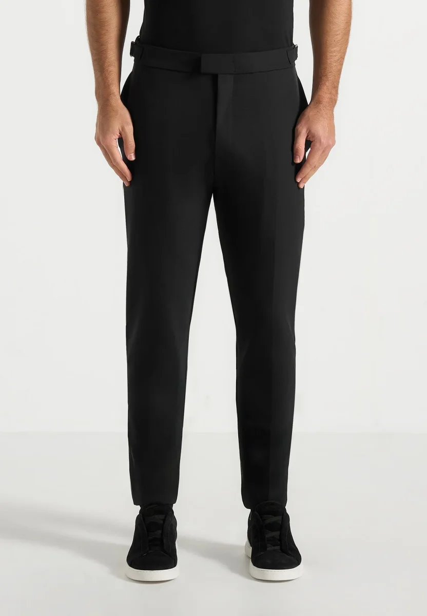 Aiden - Slim Fit Stretch Pants - Black - Image 5