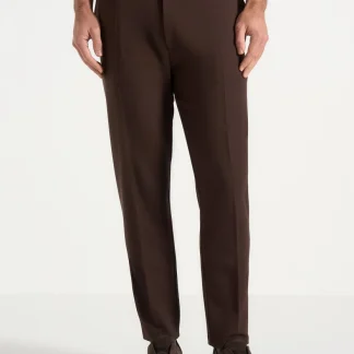 Hubert - Slim Fit Tailored Pants - Brown