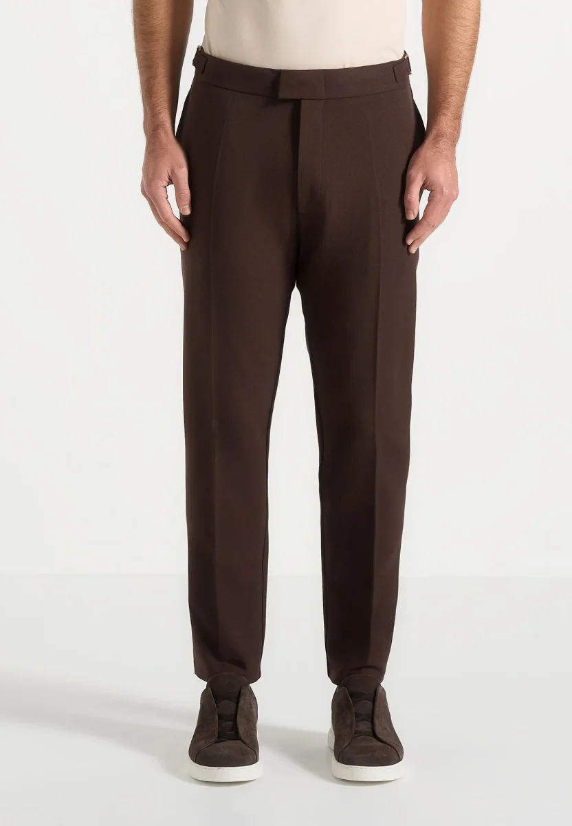 Hubert - Slim Fit Tailored Pants - Brown - Image 5
