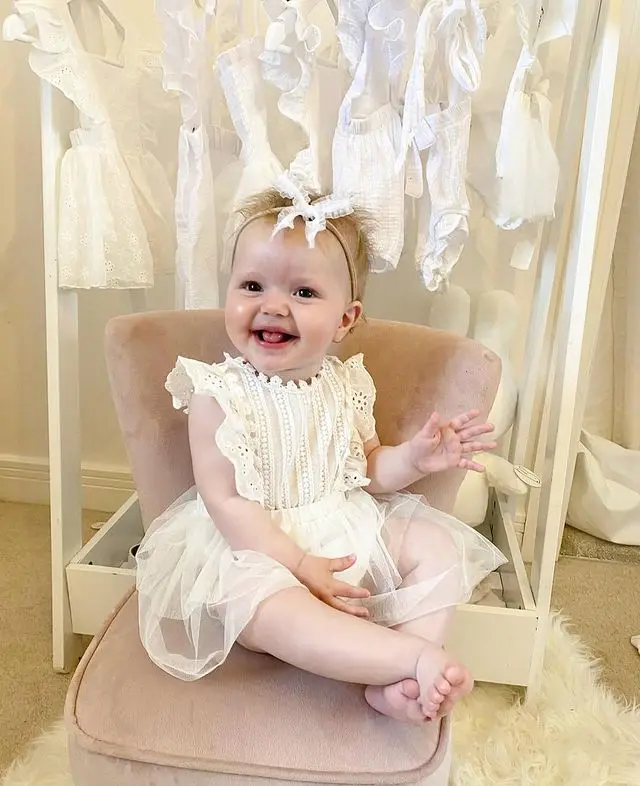 Body Vestido para Bebê em Malha de Algodão com Renda e Tule - Image 3