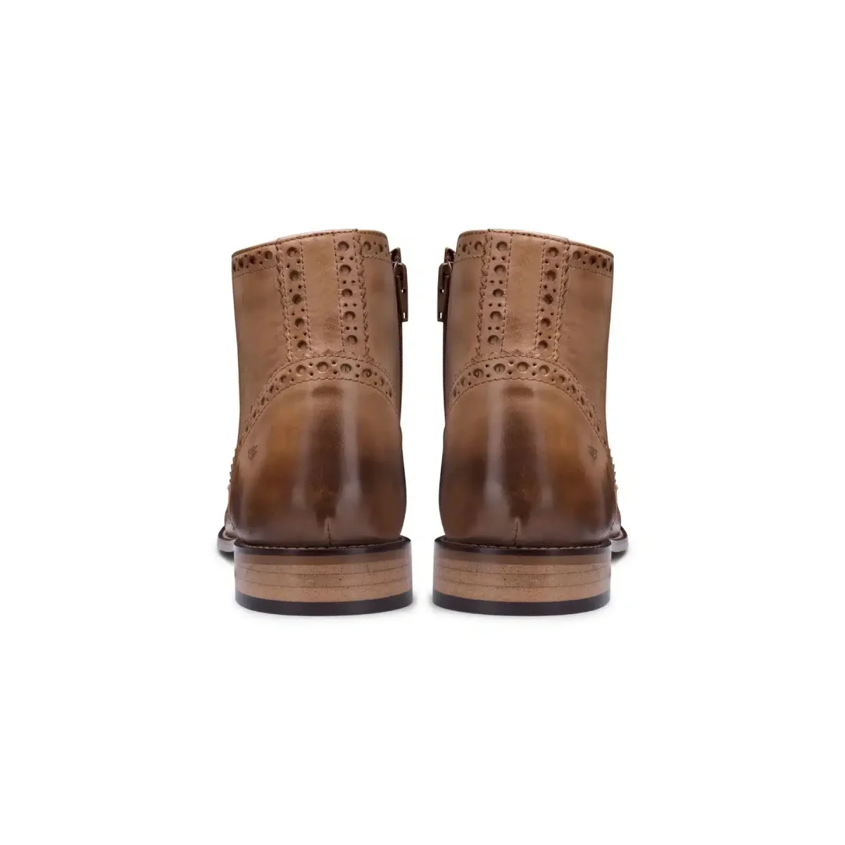 Botas masculinas vintage em couro legítimo, estilo brogue, anos 1920, em camurça e tweed, com cadarço, elegantes e formais. - Image 5