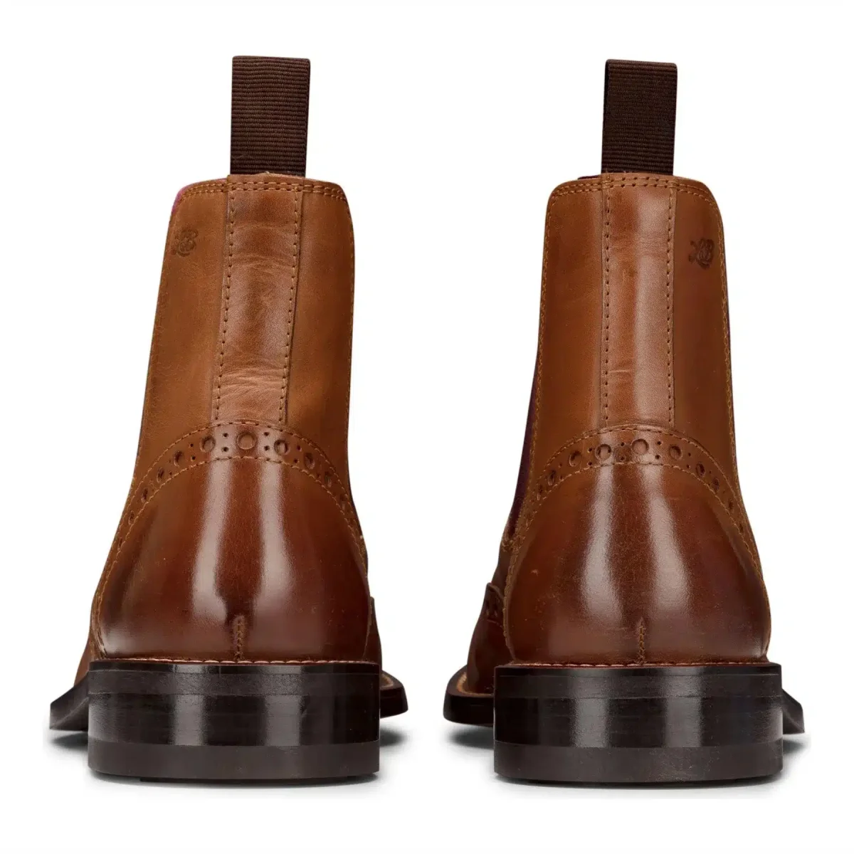 Botas Brogue masculinas de couro legítimo, estilo clássico, marrom e bege, para ocasiões formais e elegantes, estilo Londres. - Image 3