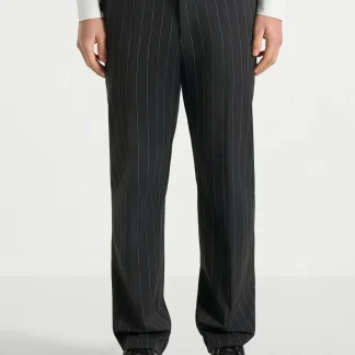 Joseph - Regular Fit Pinstripe Tailored Pants - Grey