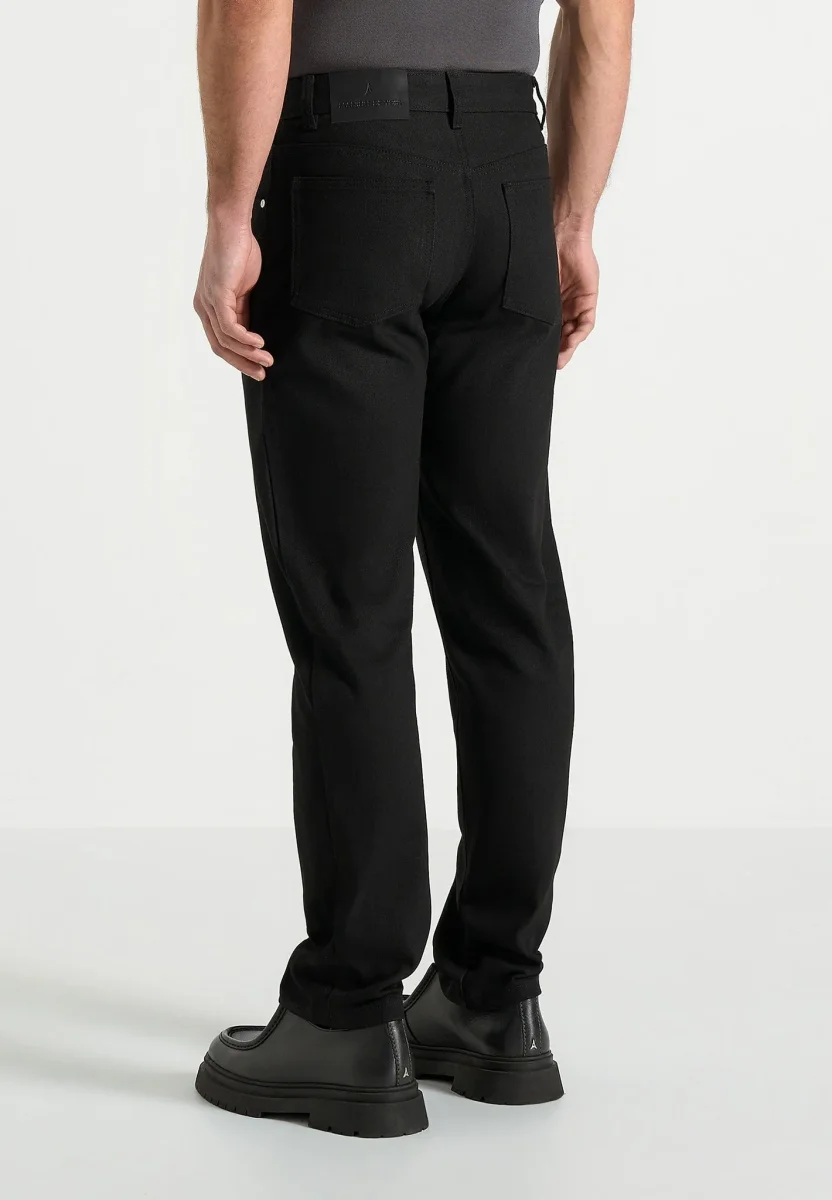 DN001 - Tapered Fit Denim Jeans - Black - Image 4