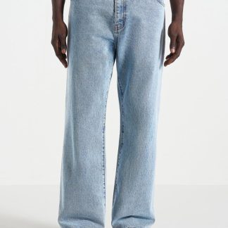 DN002 - Relaxed Fit Denim Jeans - Mid Blue