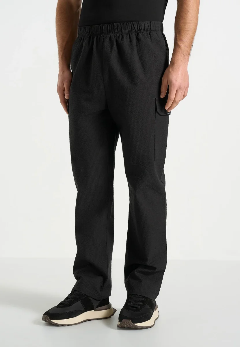 Rayan - Textured Cargo Pants - Black - Image 2