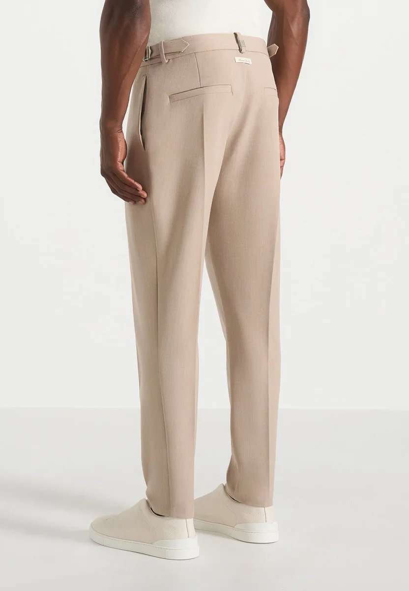 Hubert - Slim Fit Tailored Pants - Beige - Image 5
