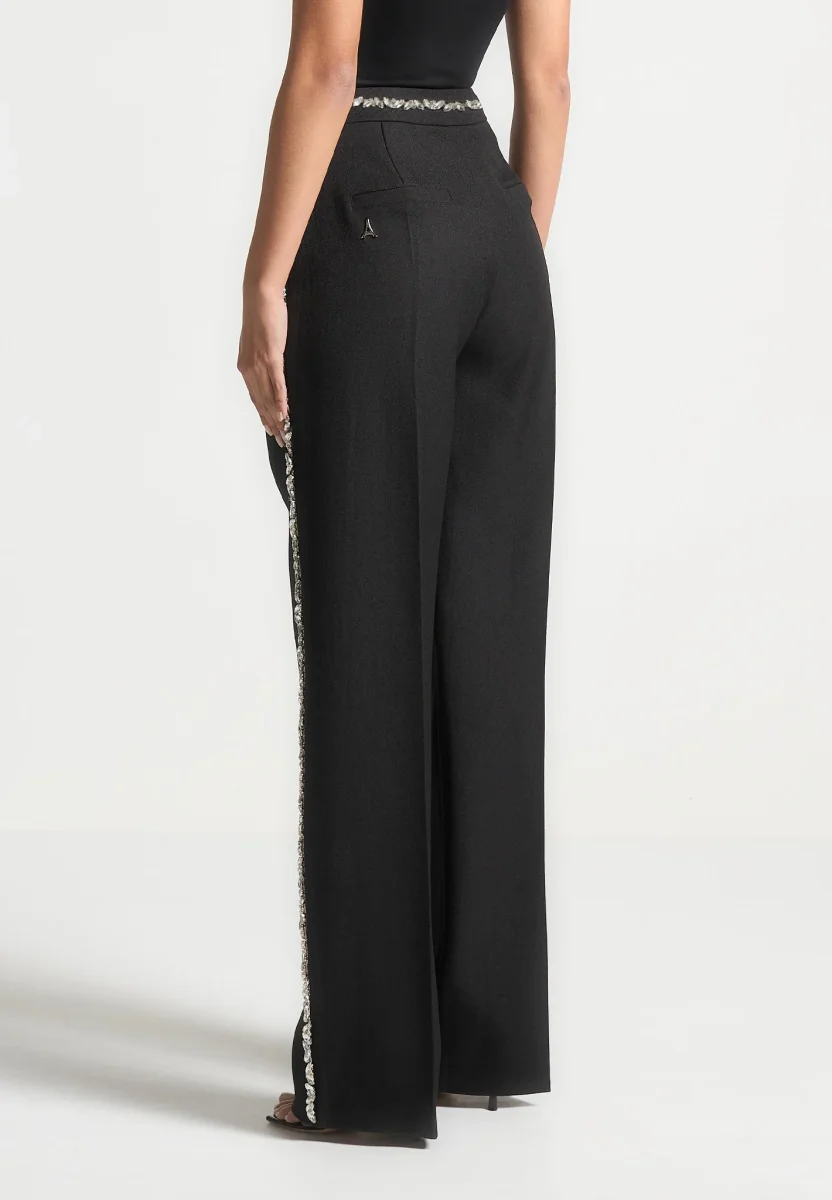 Patricia - Embellished Tailored Pants - Black - Image 4
