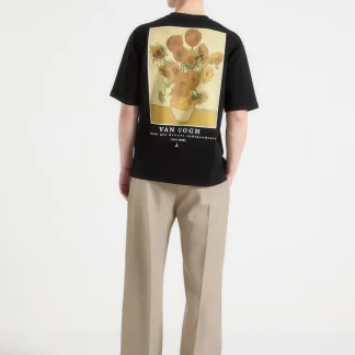 Sunflowers - Van Gogh Cotton T-Shirt - Black