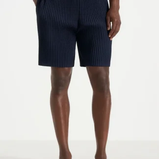 Drew - Pleated Shorts - Navy
