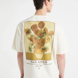 Sunflowers - Van Gogh Cotton T-Shirt - Cream