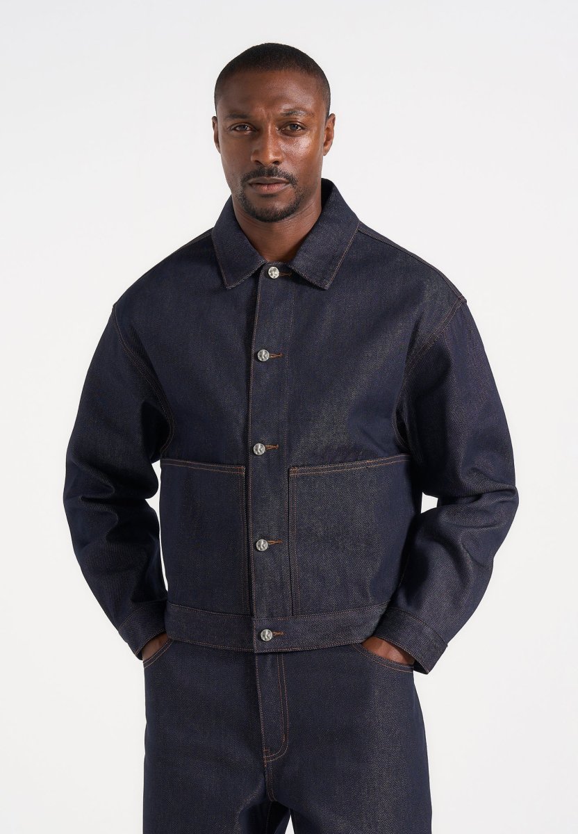 Damien - Boxy Fit Denim Jacket - Indigo - Image 2
