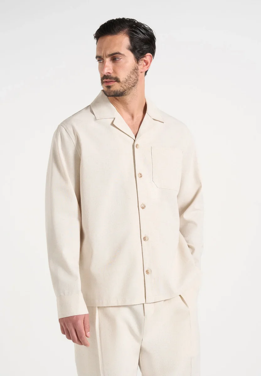 Constant - Linen Long Sleeve Shirt - Natural - Image 3