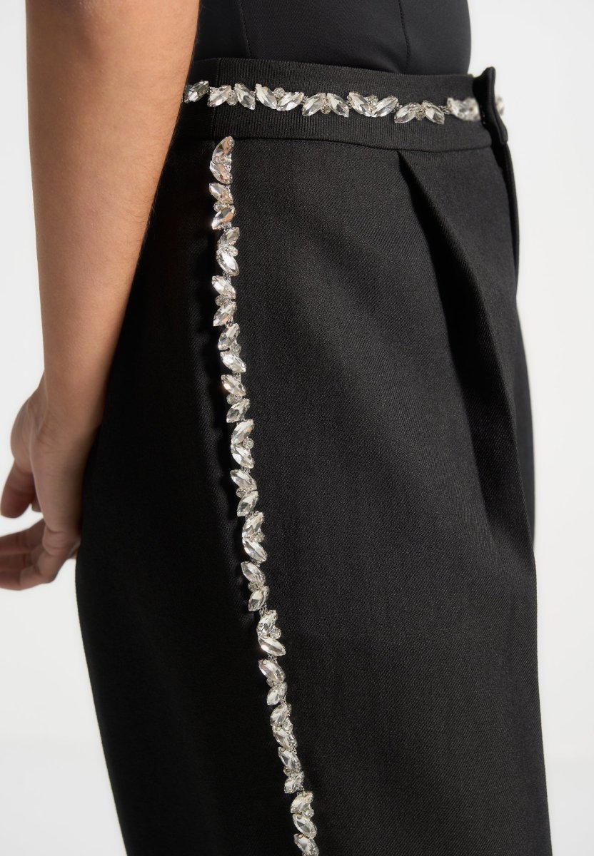 Patricia - Embellished Tailored Pants - Black - Image 5