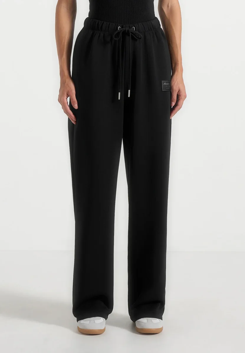 Avery - Unisex Neoprene Relaxed fit Joggers - Black - Image 4
