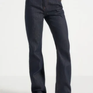 Abbie - Stacked Fit And Flare Jeans - Indigo
