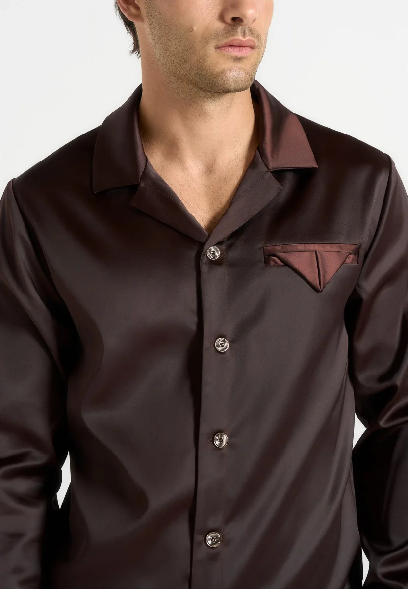 Constant - Satin Shirt - Brown - Image 4