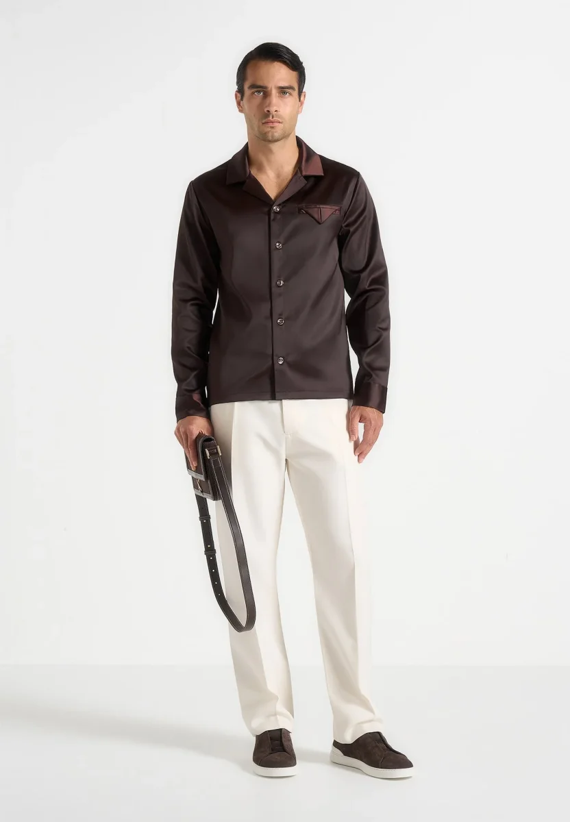 Constant - Satin Shirt - Brown - Image 2