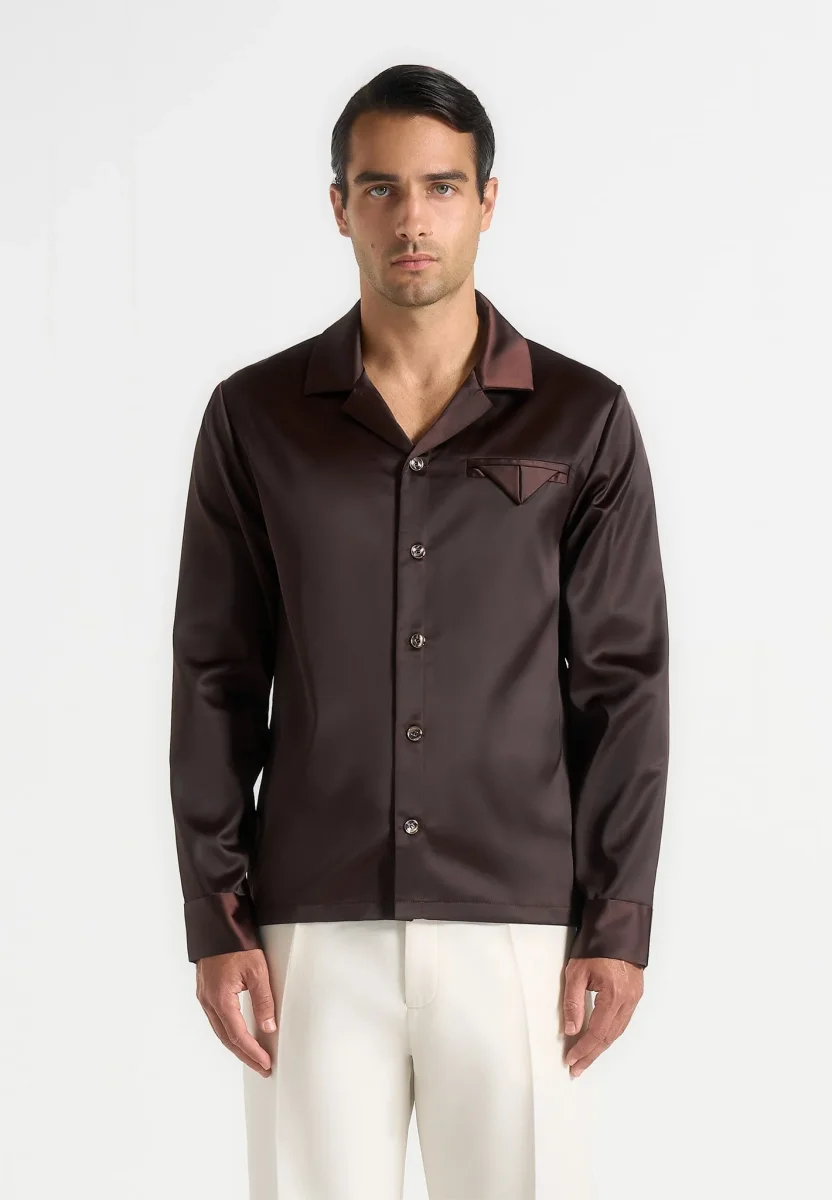 Constant - Satin Shirt - Brown - Image 5