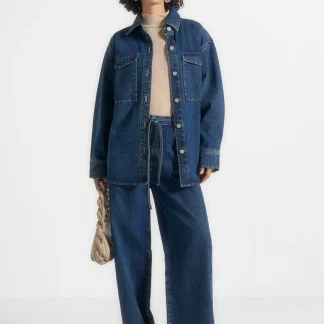 Joy - Oversized Denim Shirt - Indigo
