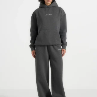 JS001 - Unisex Signature Relaxed Fit Hoodie - Charcoal Grey