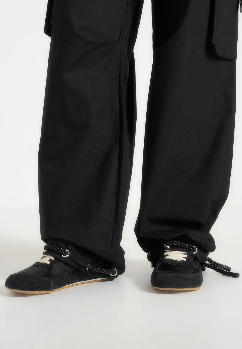 Rosa - Ripstop Parachute Cargo Pants - Black - Image 8