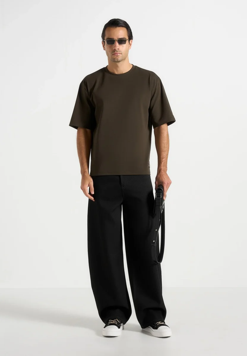 TS007 - Unisex Relaxed Fit Cotton T-Shirt - Olive - Image 5