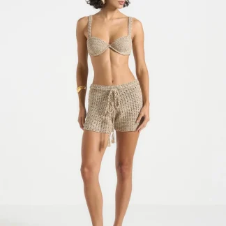 Tatiana - Crochet Bikini Top - Natural