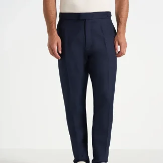 Hubert - Slim Fit Tailored Pants - Navy