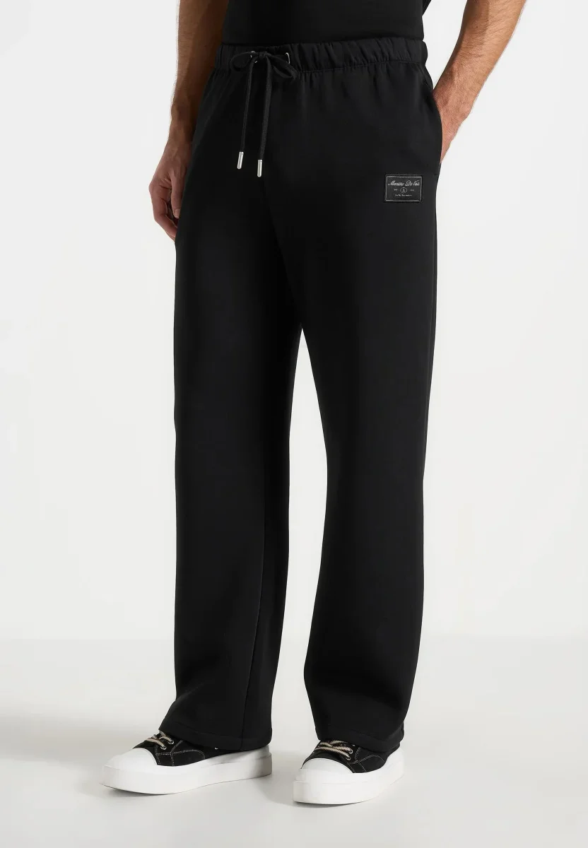 Avery - Unisex Neoprene Relaxed fit Joggers - Black - Image 8