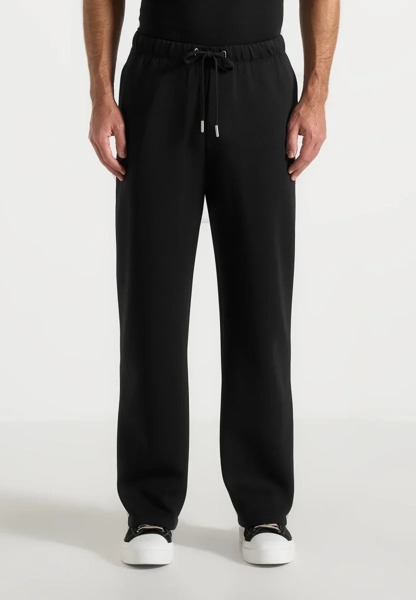 Avery - Unisex Neoprene Relaxed fit Joggers - Black - Image 5